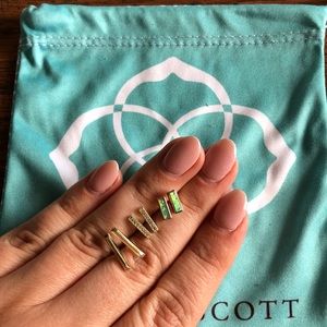Gold Kendra Scott post earning set.